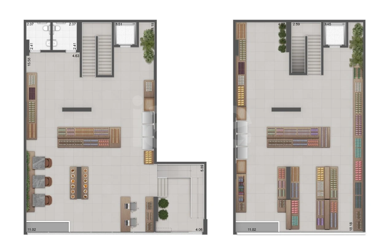 Planta — Loja 448,79 m²
