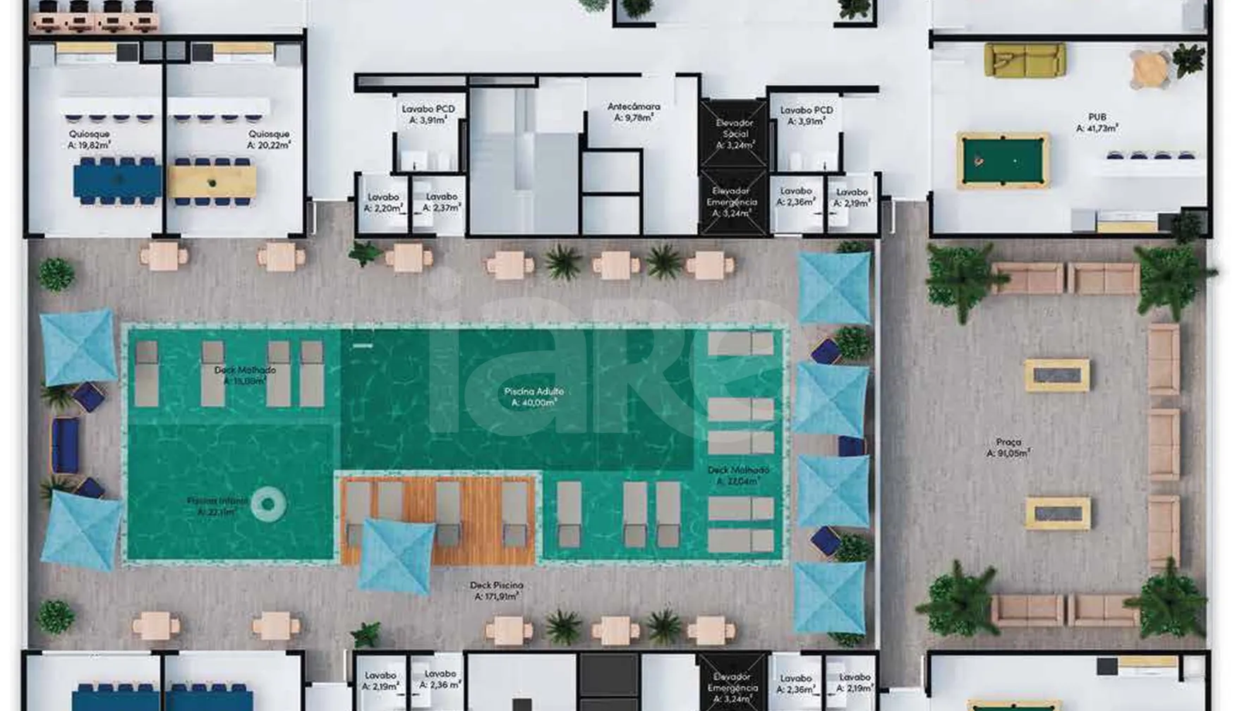 Planta — Pavimento lazer