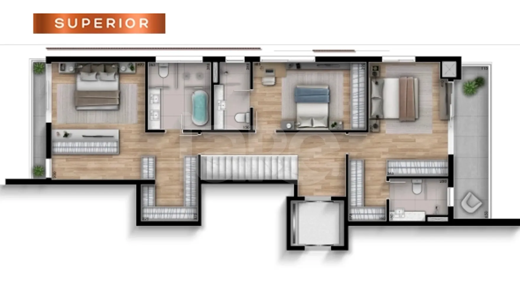 Planta — Cobertura Duplex 246,2 m²