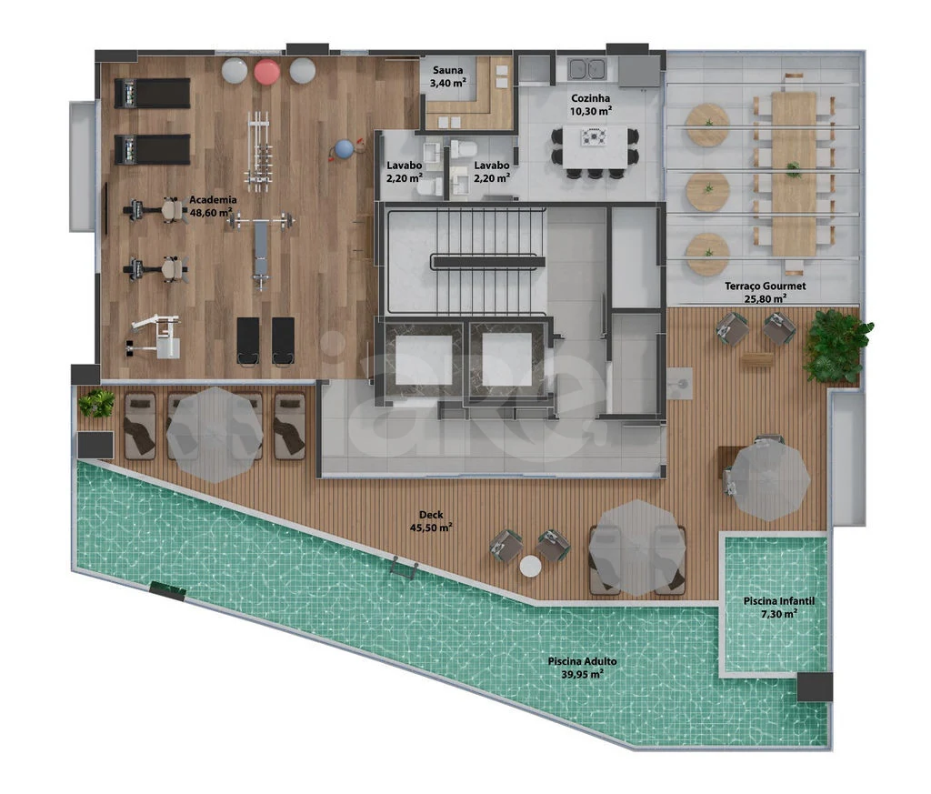 Planta — Pavimento lazer 1