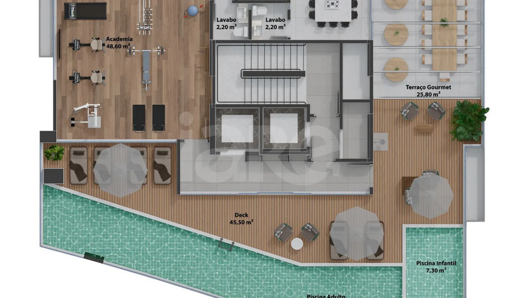 Planta — Pavimento lazer 1