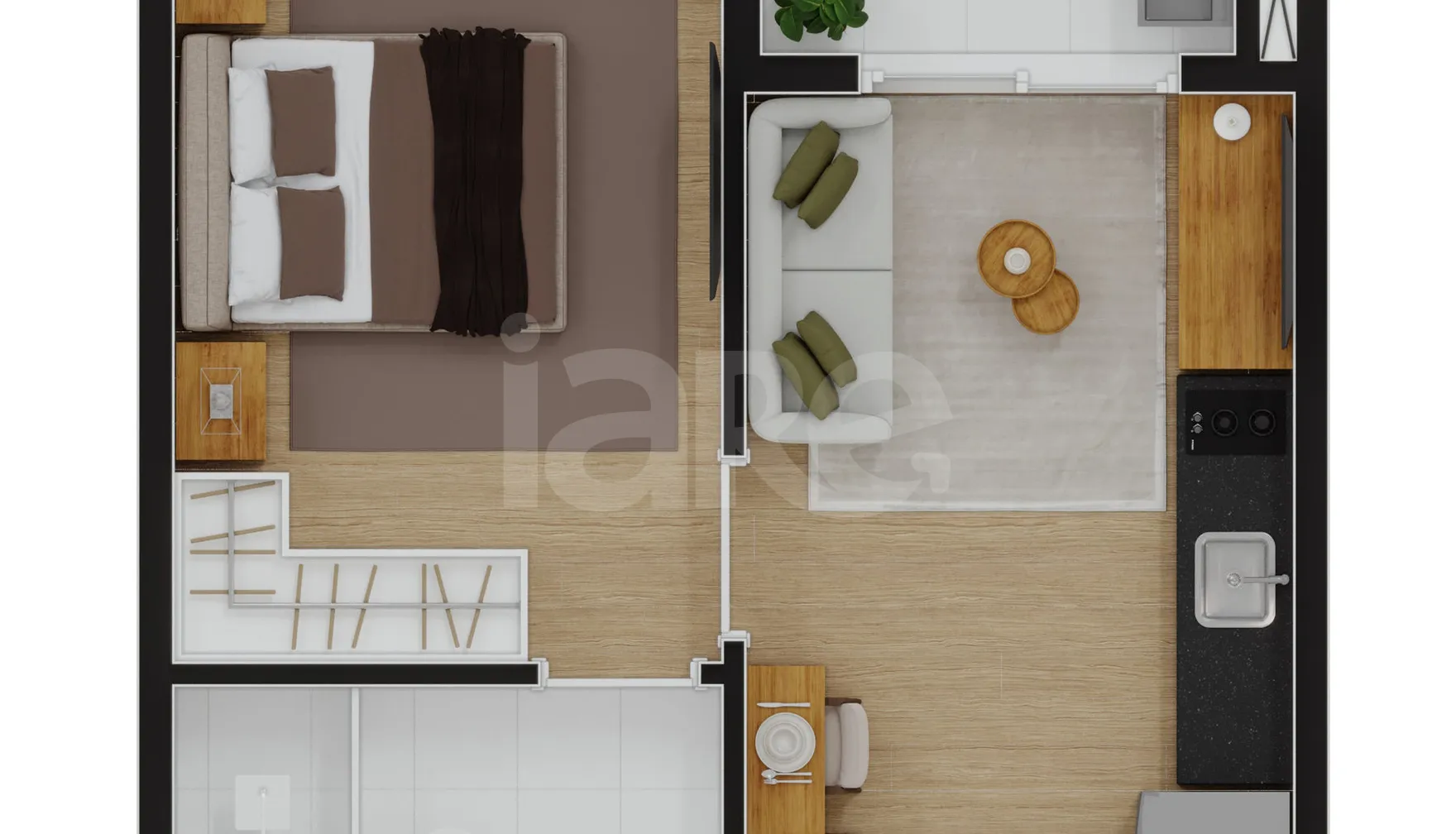 Planta — Planta 1 dorm 24m²