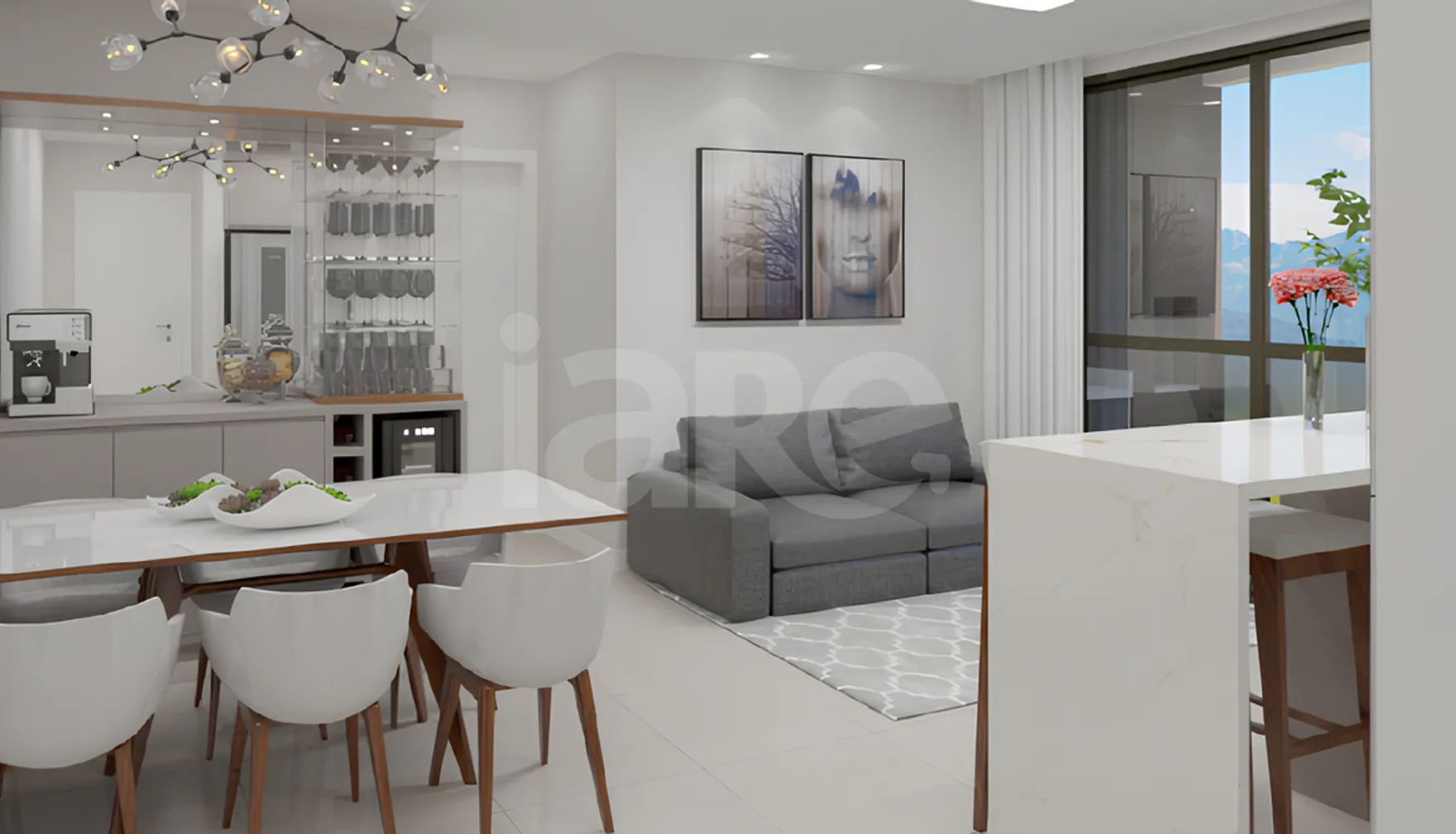 Residencial Cecília - Apartamento com 74,17 m², em Carvoeira — foto 2
