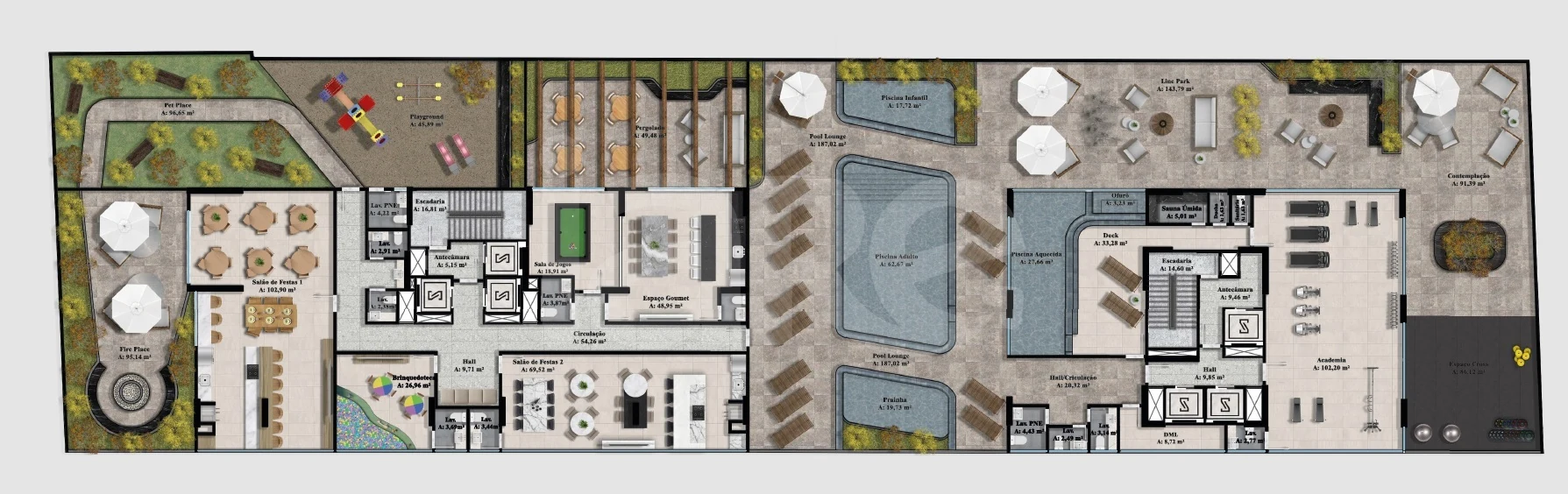 Planta — Pavimento lazer
