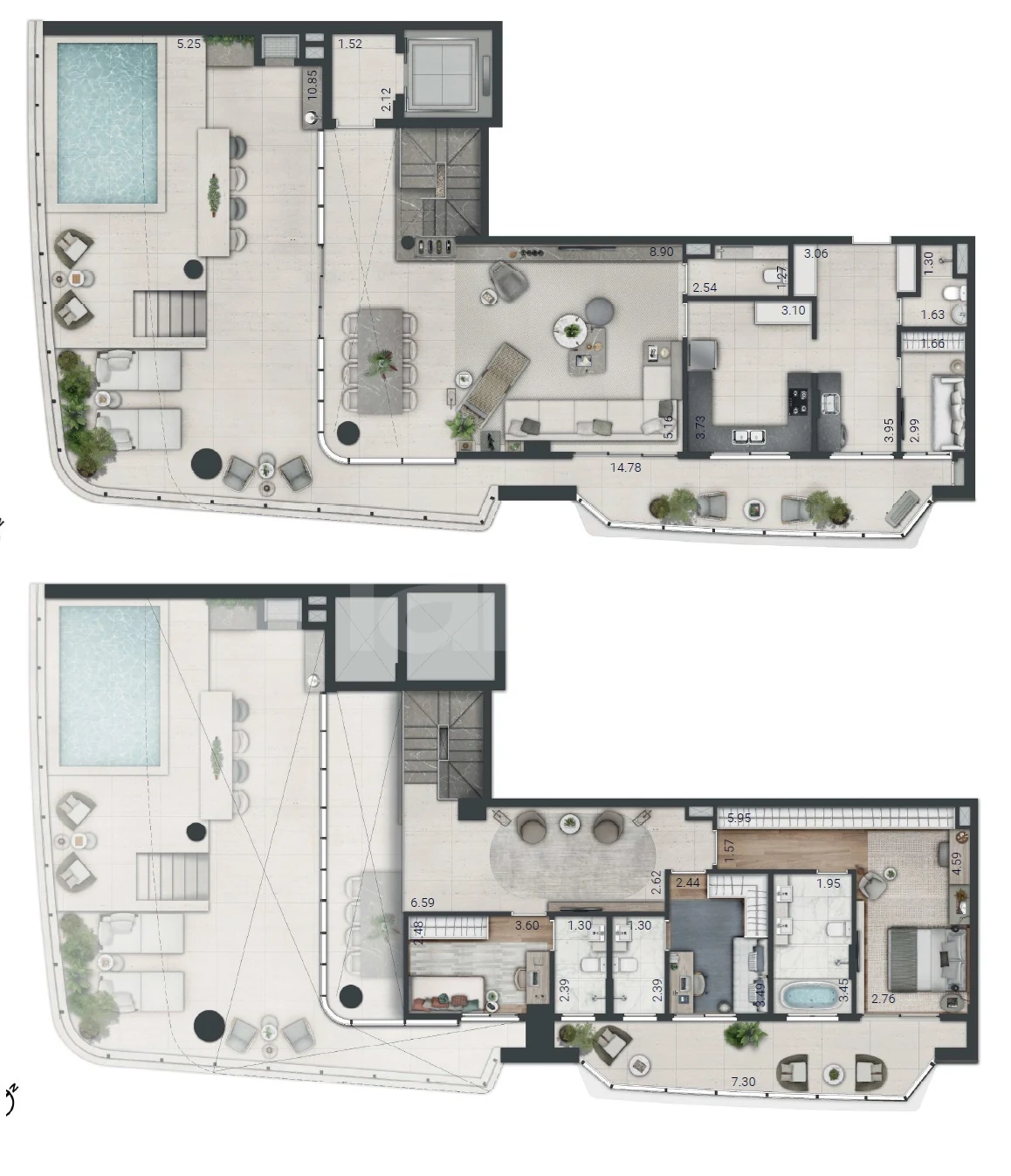 Planta — Apartamento 311,36 m²