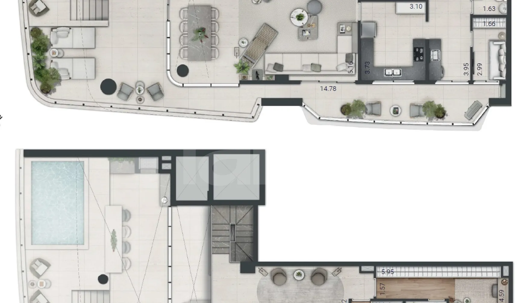 Planta — Apartamento 311,36 m²