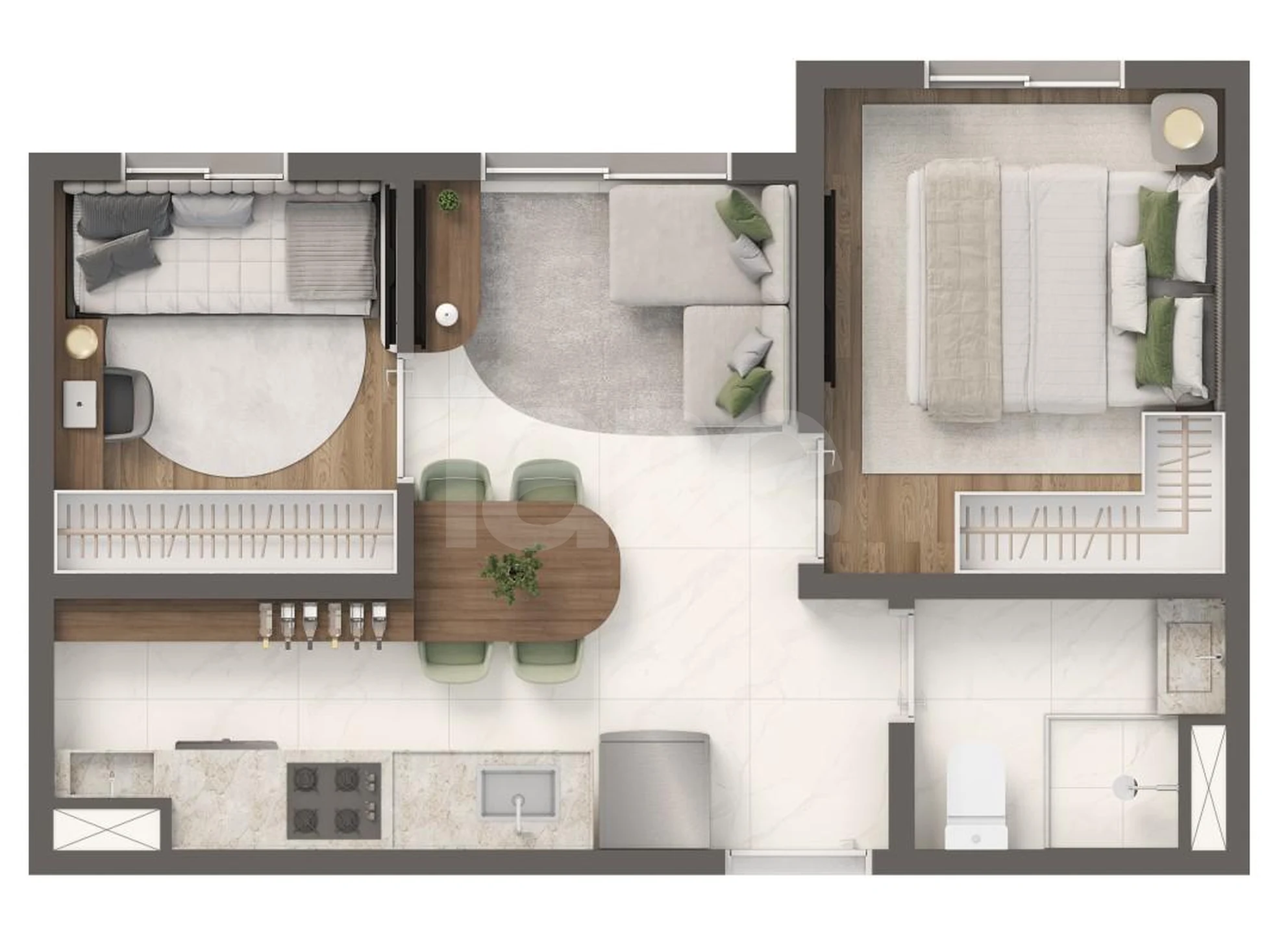 Planta — Apartamento 30 m²