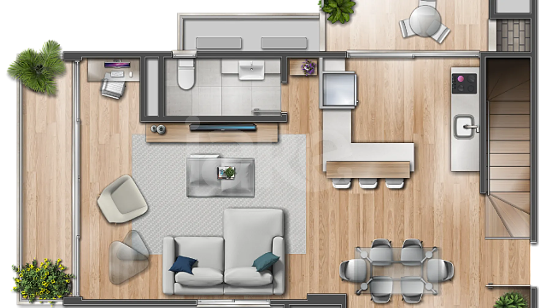 Planta — Cobertura Duplex 130,09 m²