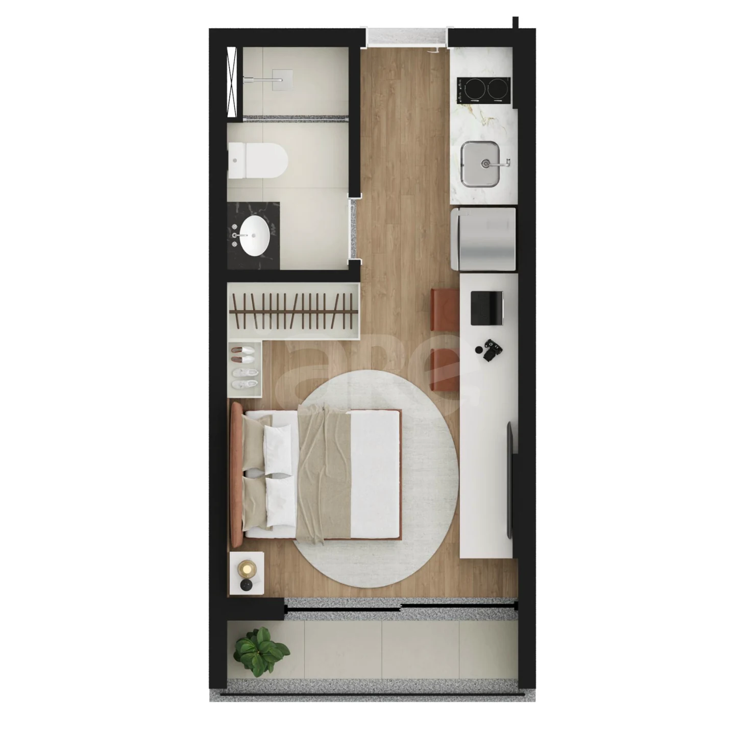 Planta — Garden 22,46 m²