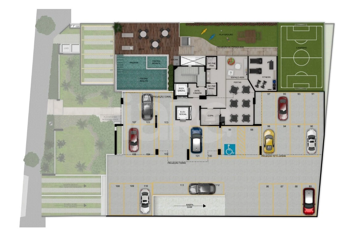 Planta — Pavimento lazer