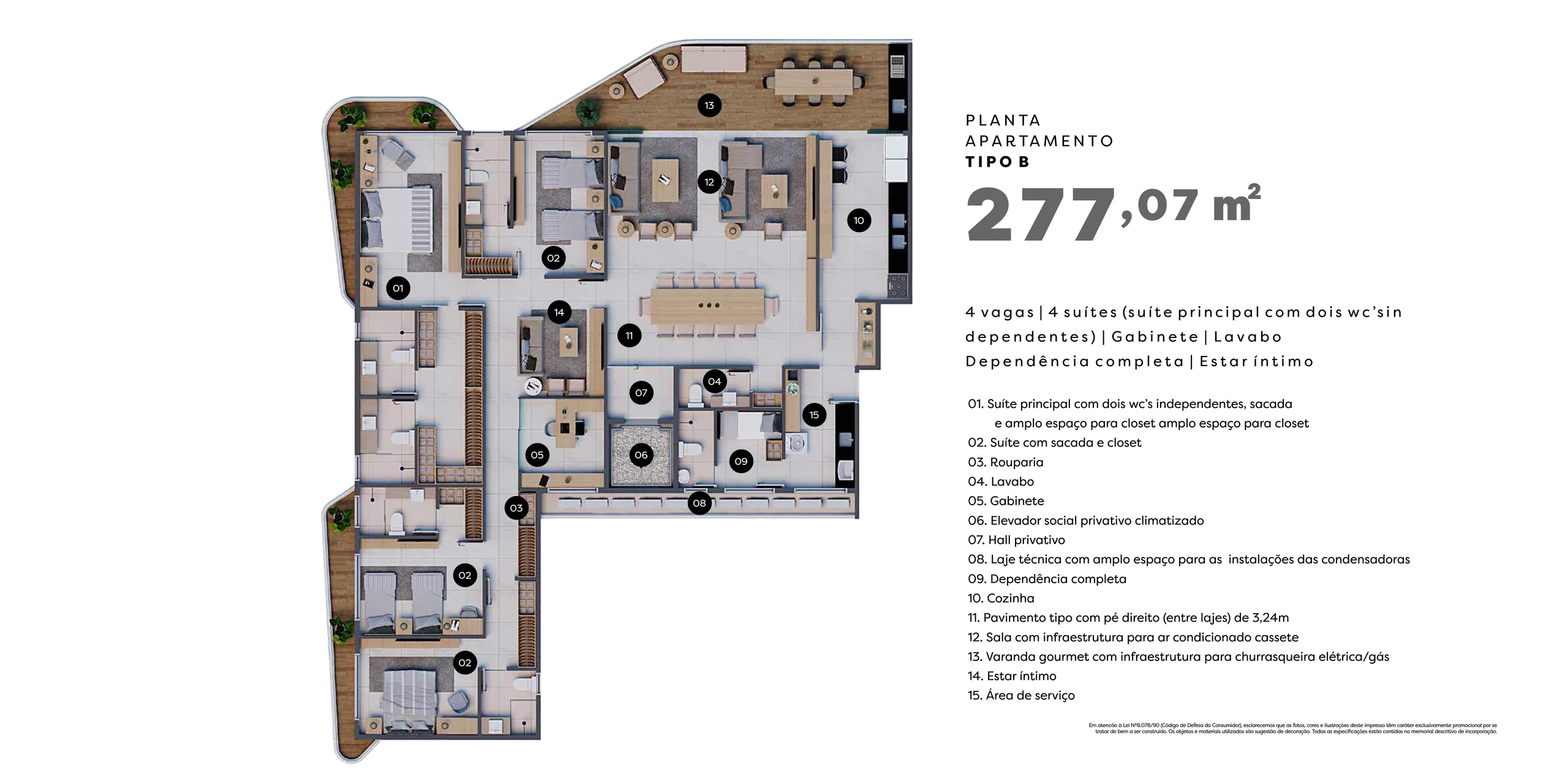 Planta — Platinum Condominium