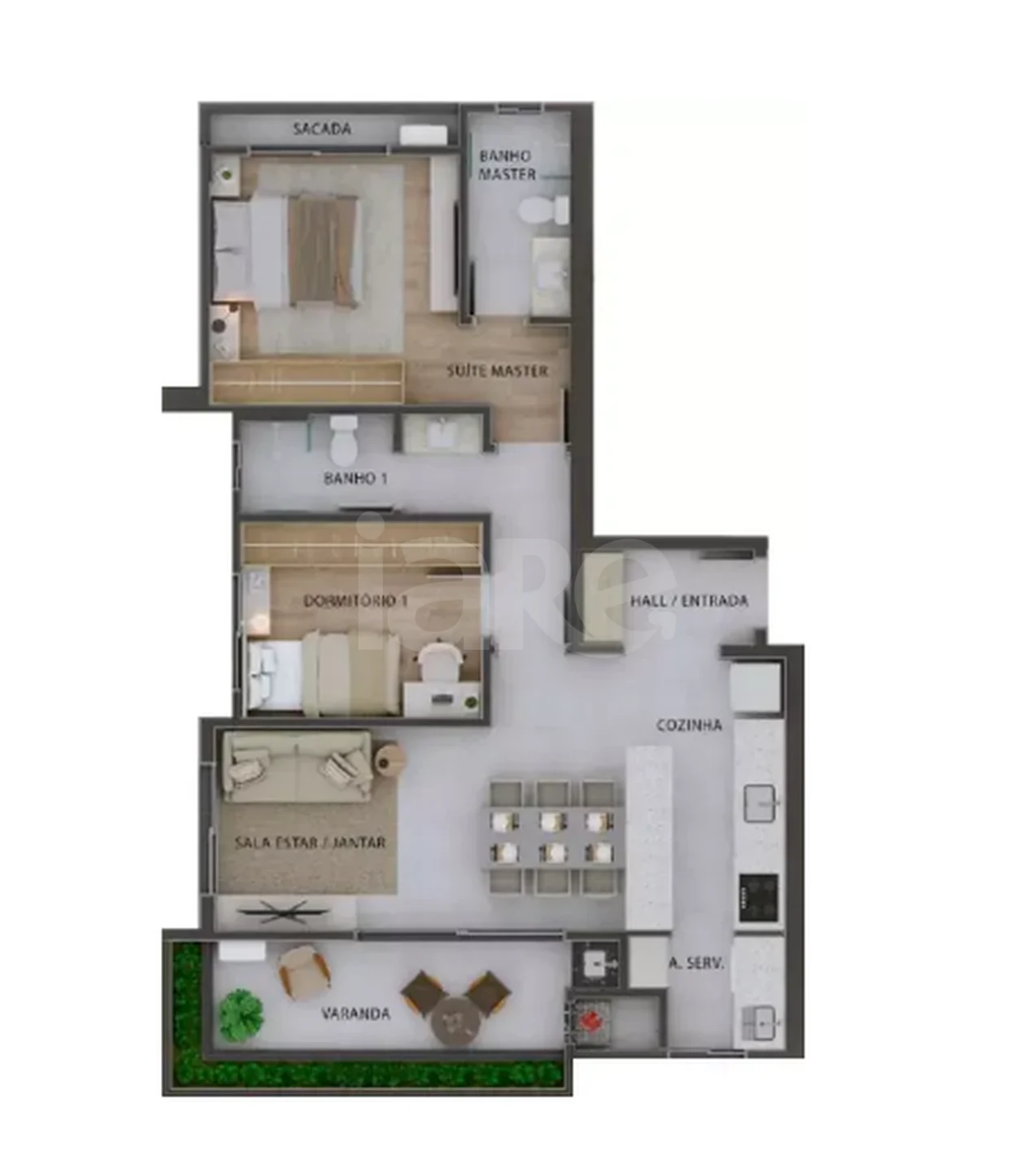 Planta — Apartamento Tipo | Final 02 e 05