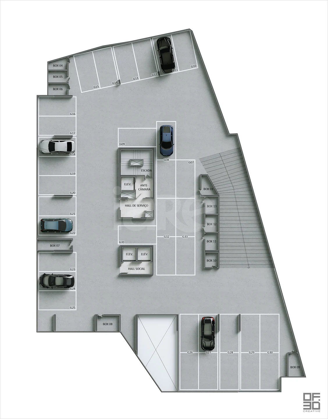 Planta — Pavimento garagem 1