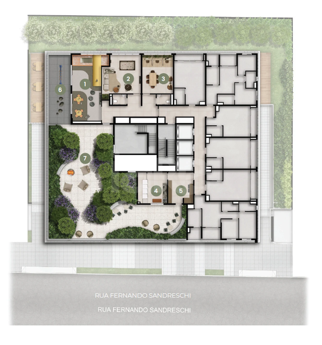 Planta — Pavimento lazer