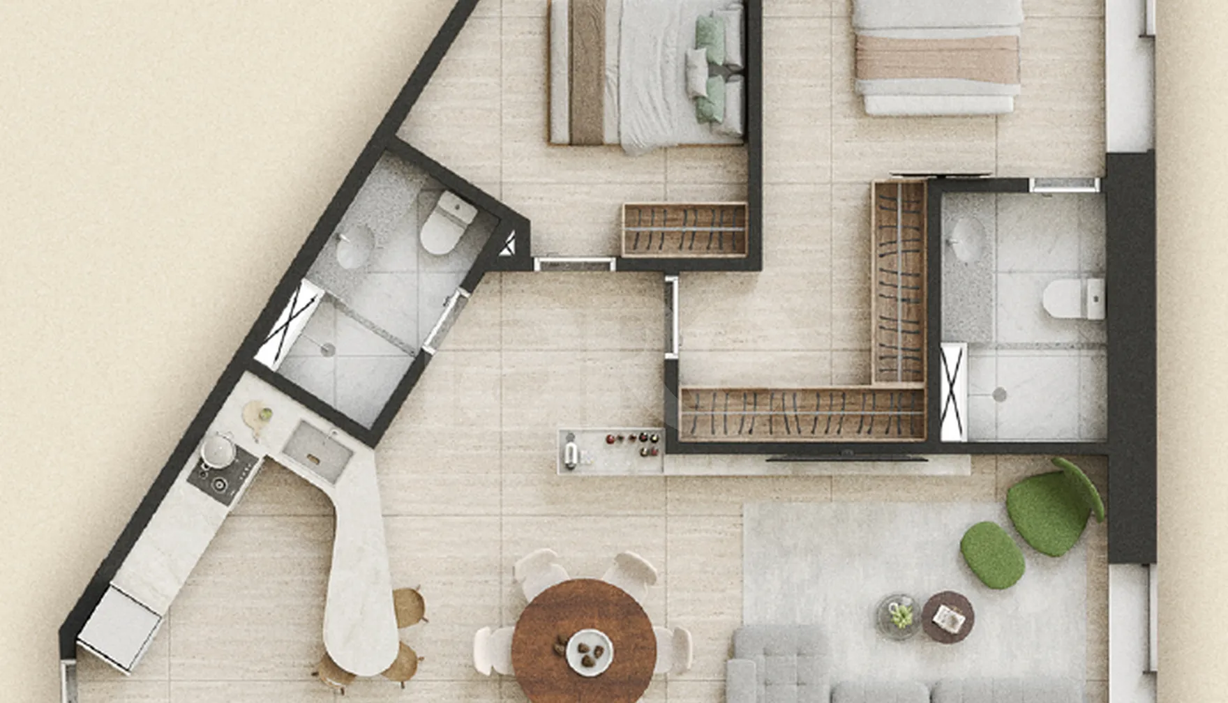 Planta — Apartamento 76,15 m²