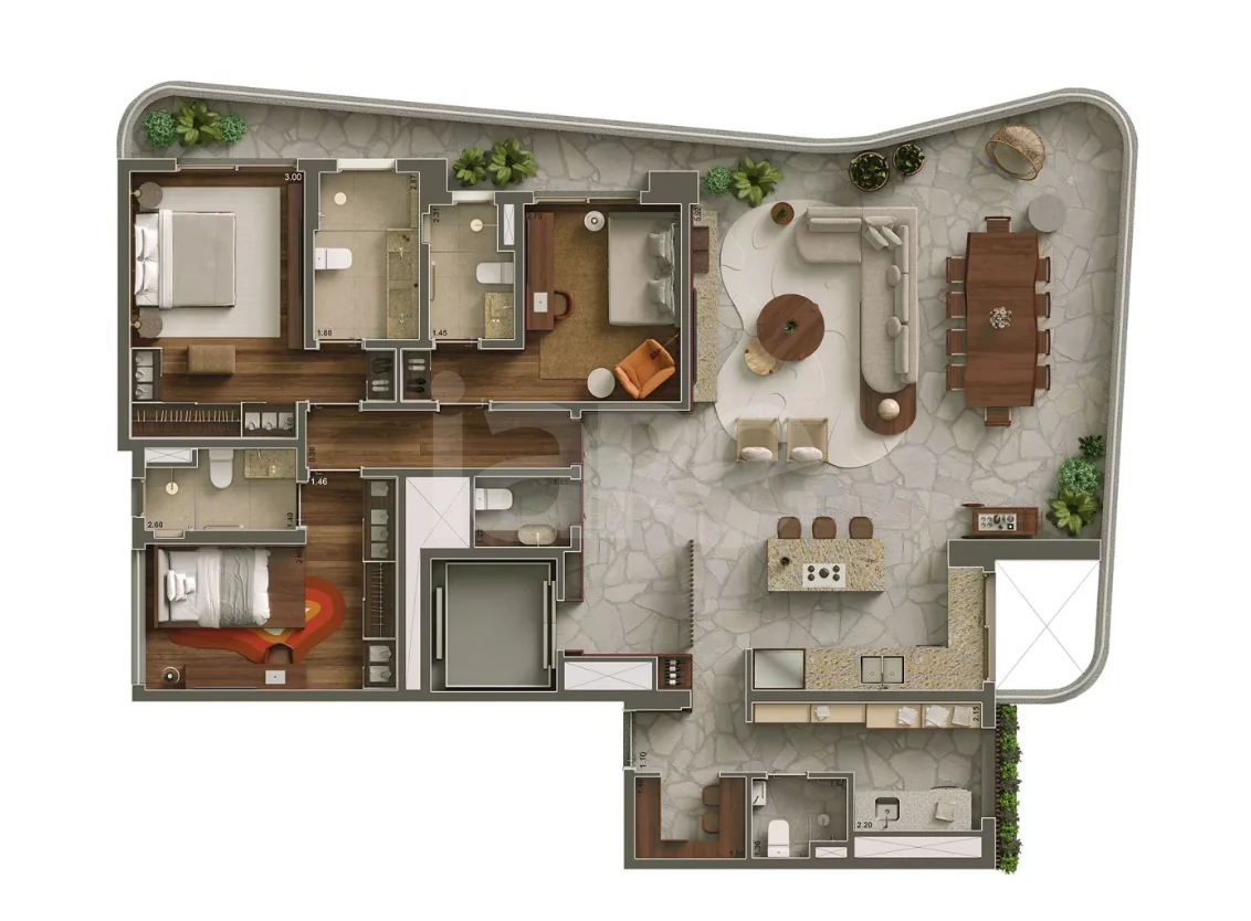 Planta — Apartamento 182,35 m²
