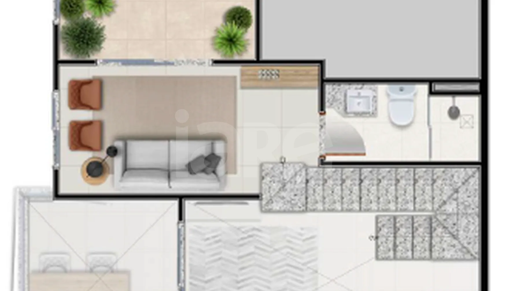 Planta — Cobertura Duplex 90,54 m²