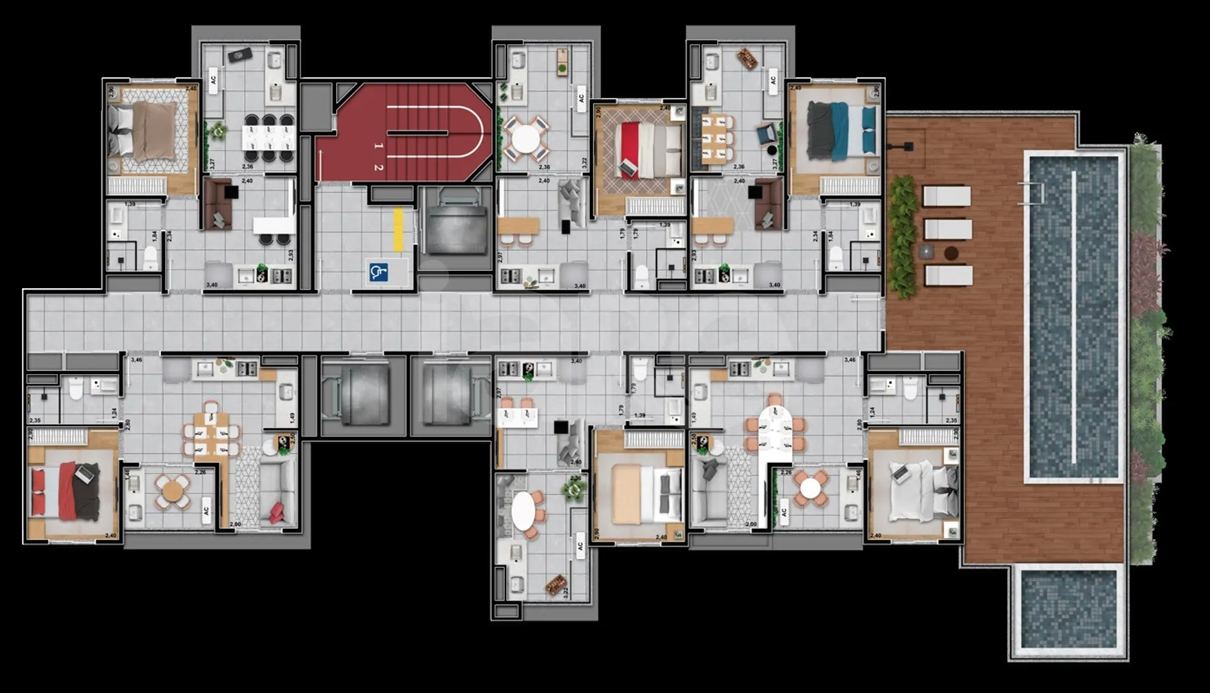 Planta — Pavimento lazer 2