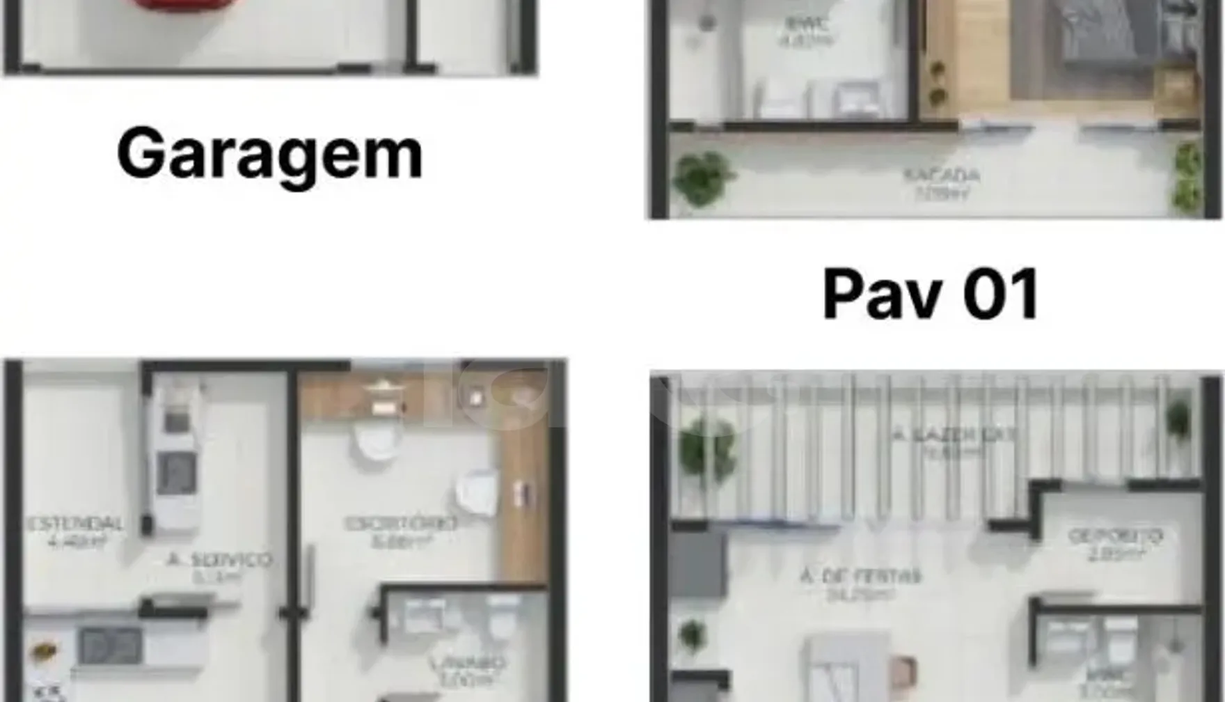 Planta — Casa em Condomínio 333,37 m²