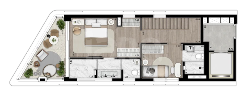 Planta — Cobertura Duplex 116,23 m²