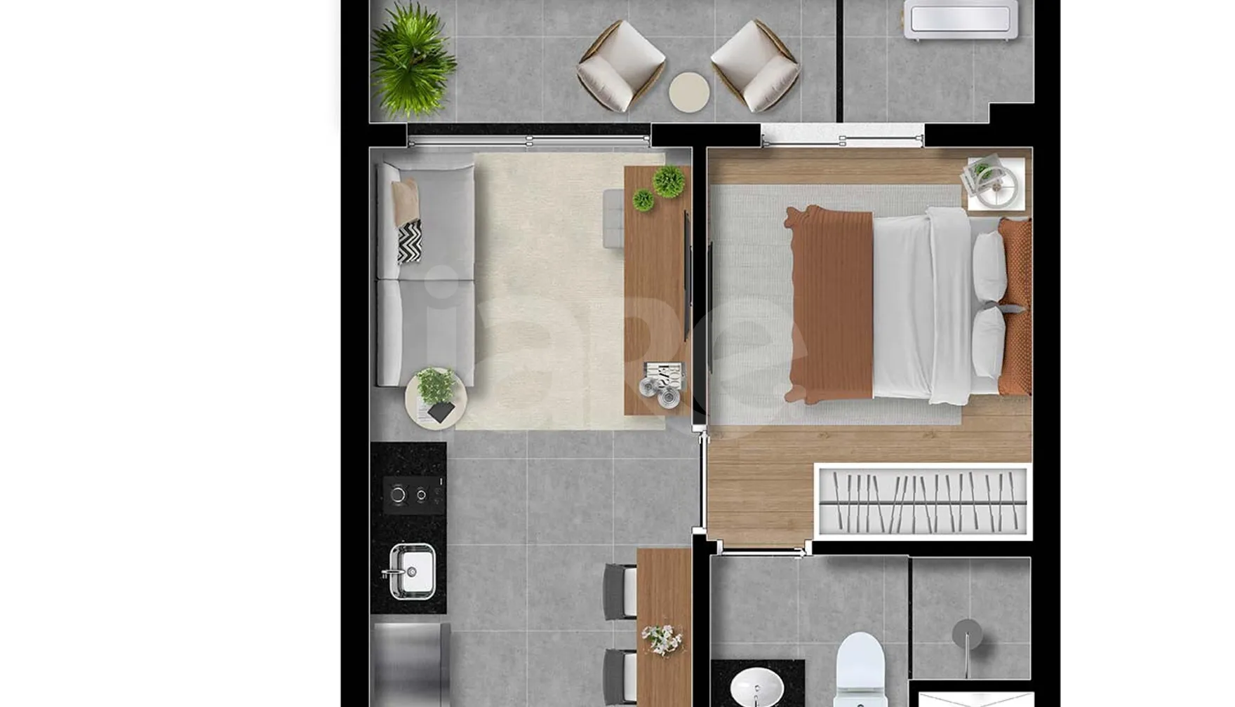 Planta — Apartamento 29,24 m²