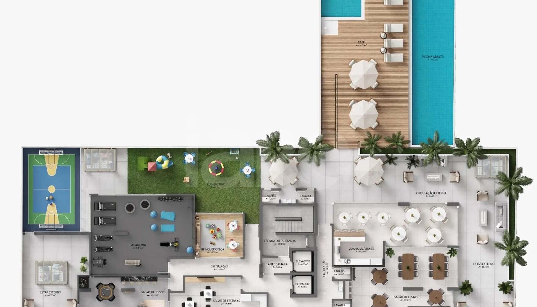 Planta — Pavimento lazer