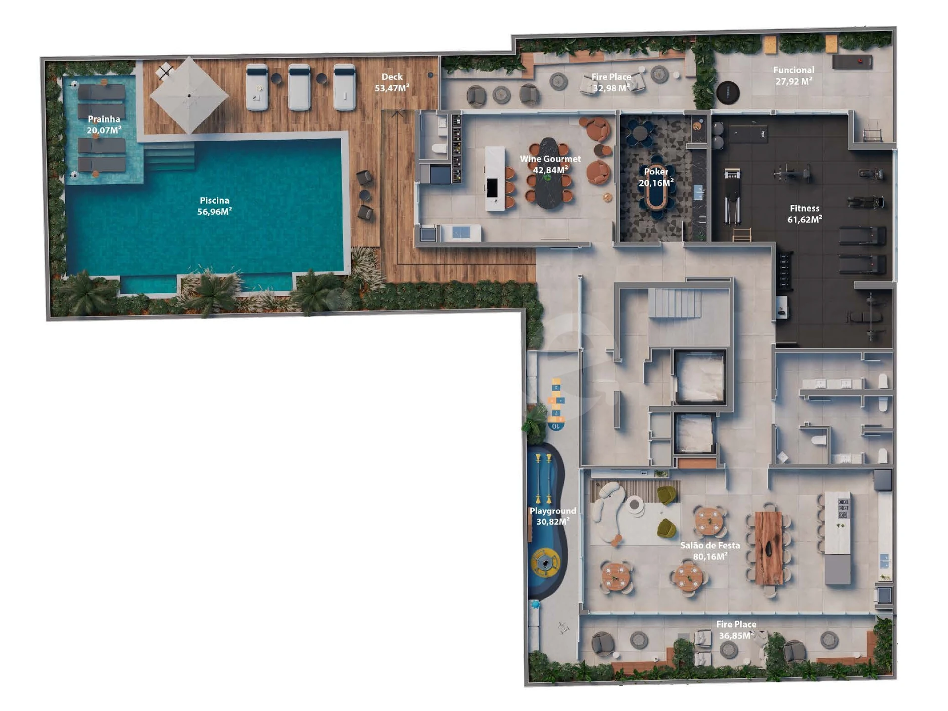 Planta — Pavimento lazer