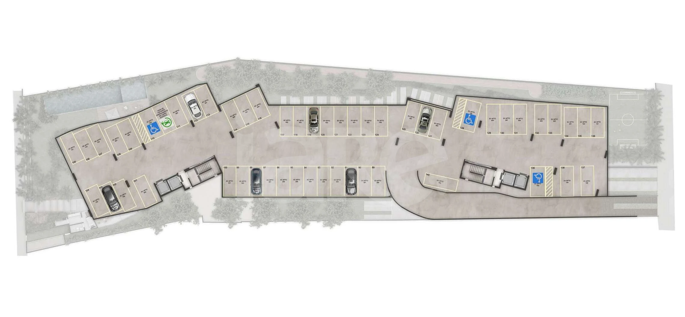 Planta — Pavimento garagem 2