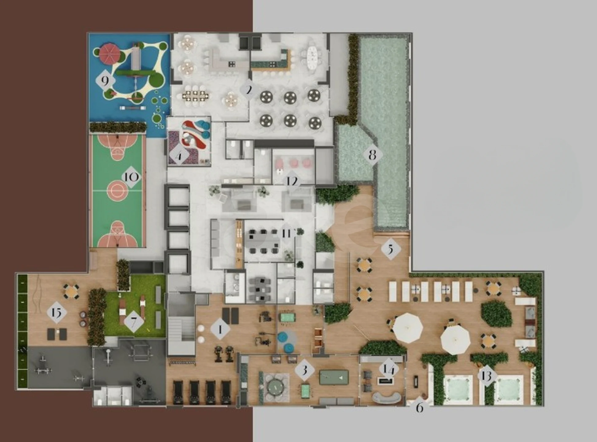 Planta — Pavimento lazer
