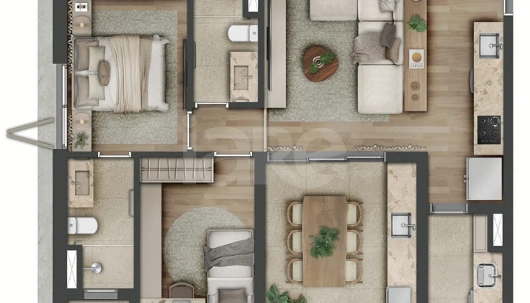 Planta — Garden 92,3 m²