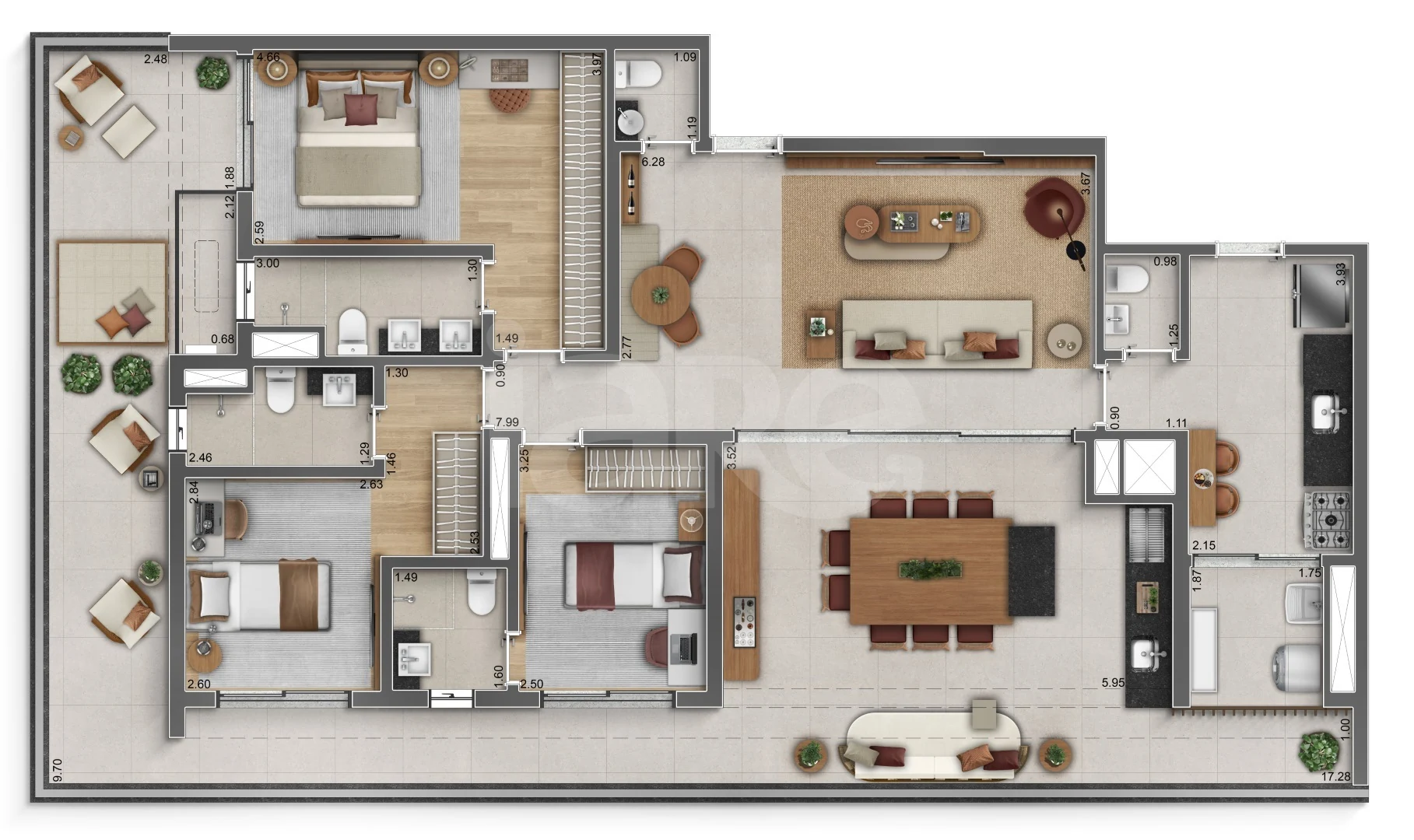 Planta — Garden 159,65 m²