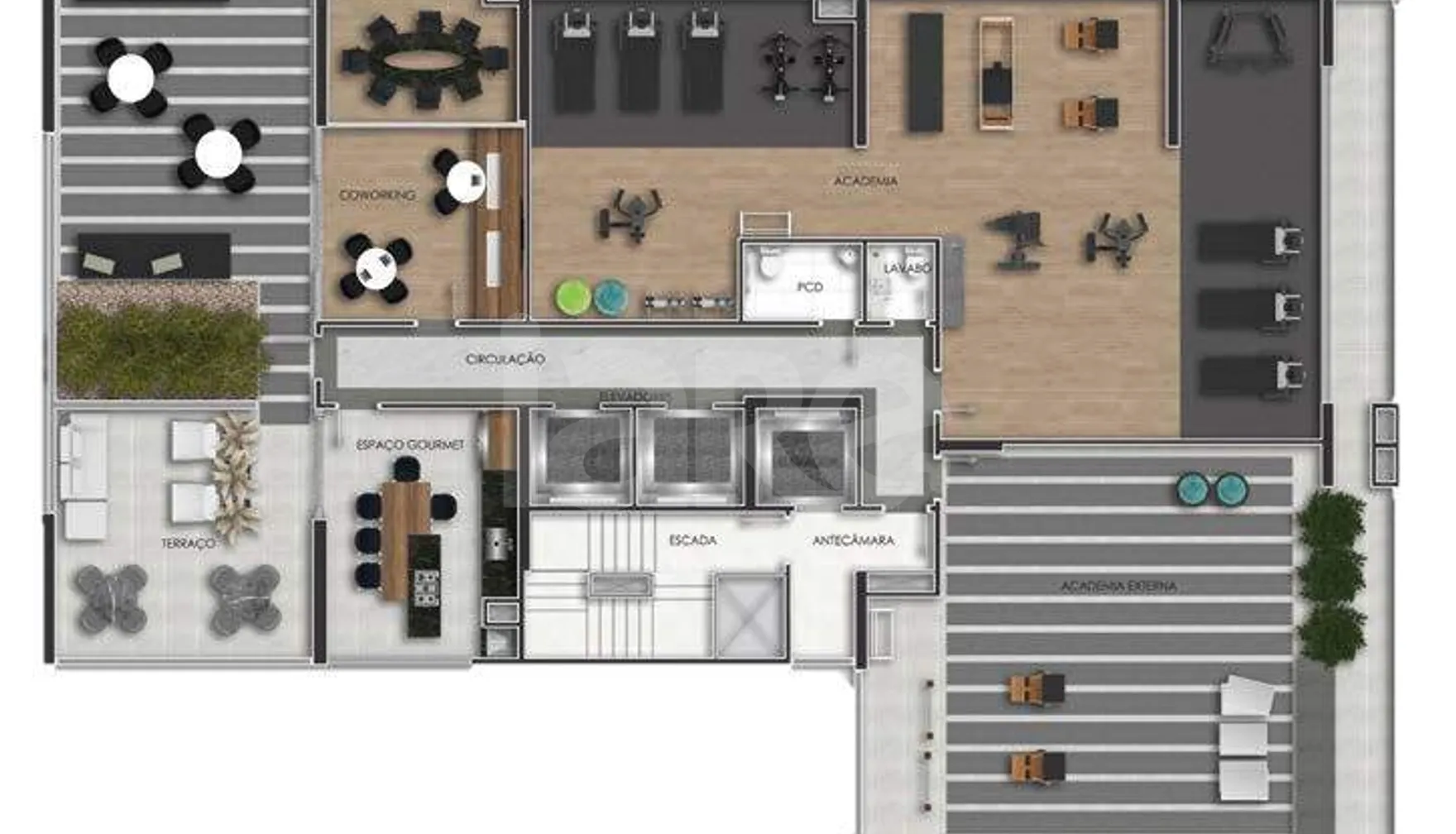 Planta — Pavimento rooftop