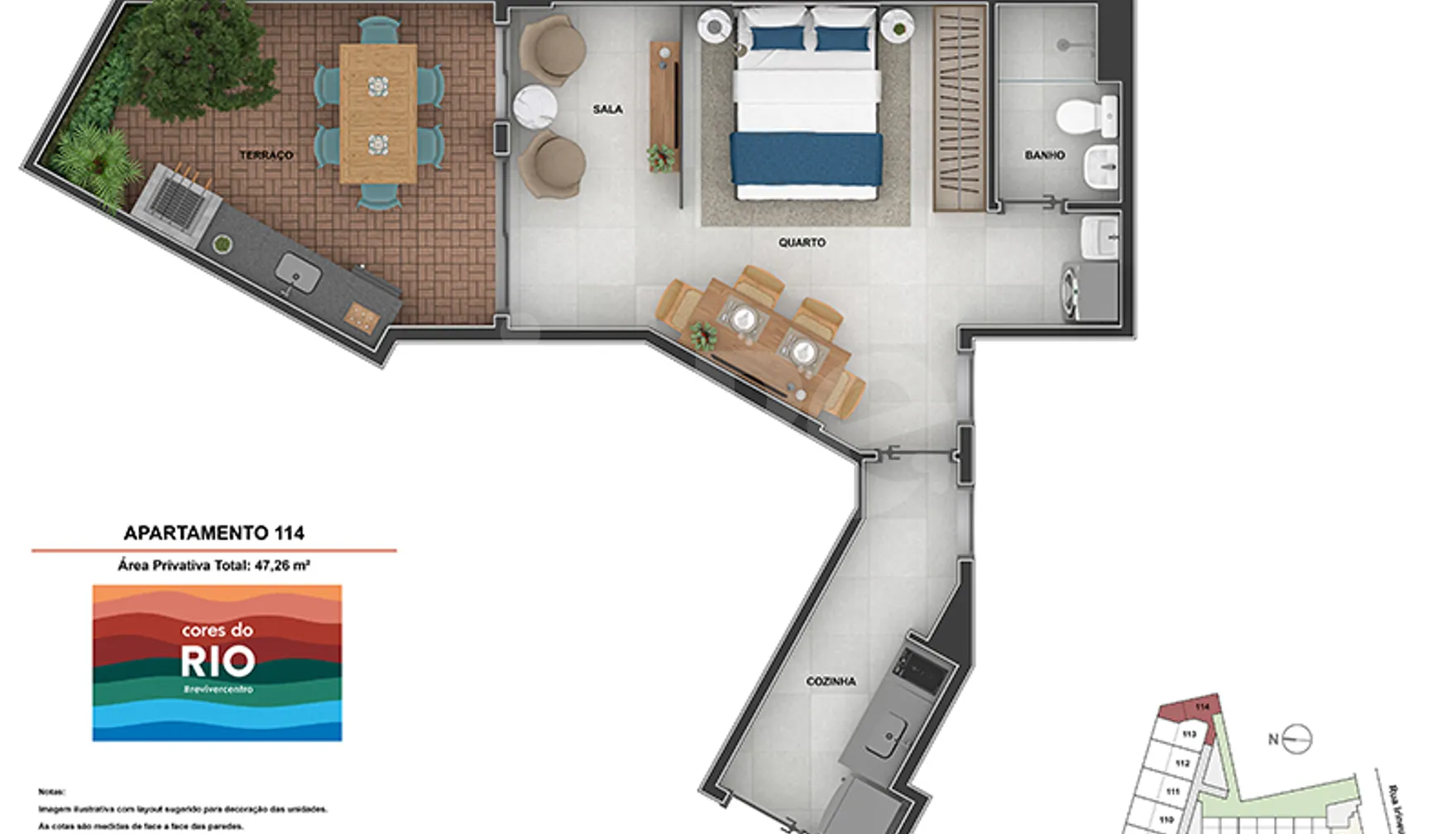 Planta — Garden 47,26 m²