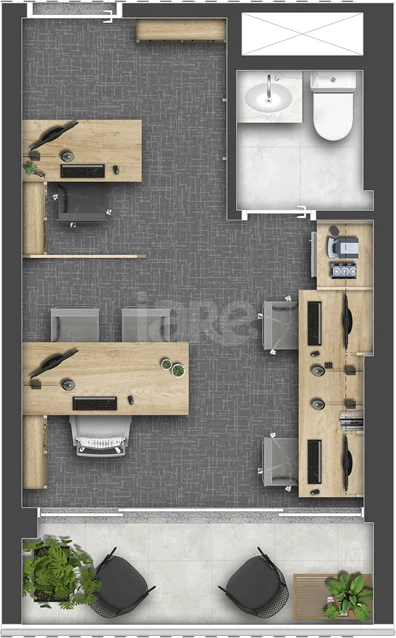 Planta — Sala com Área Ext. 21,1 m²