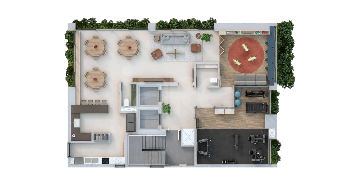 Planta — Pavimento lazer
