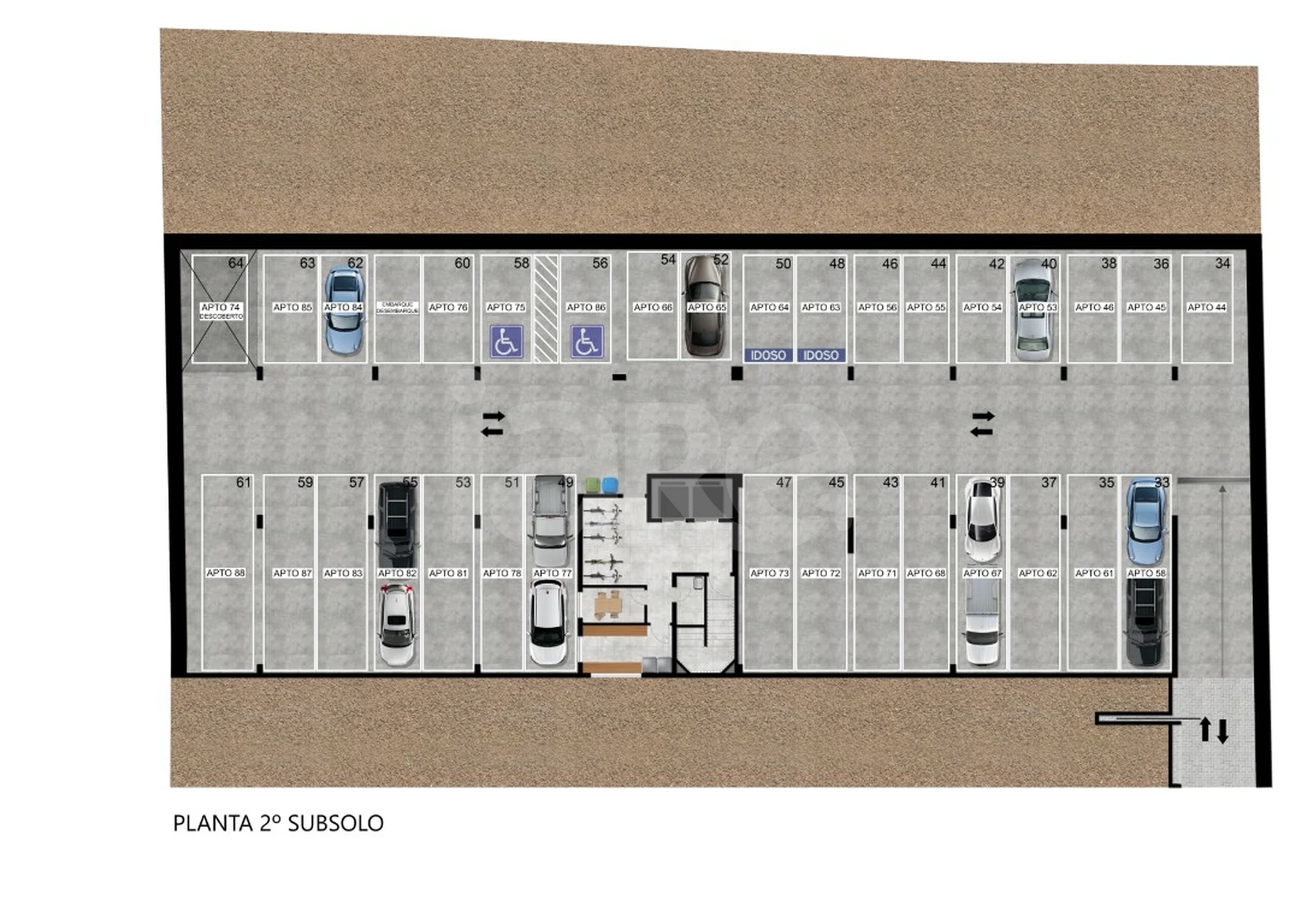 Planta — Pavimento subsolo 2