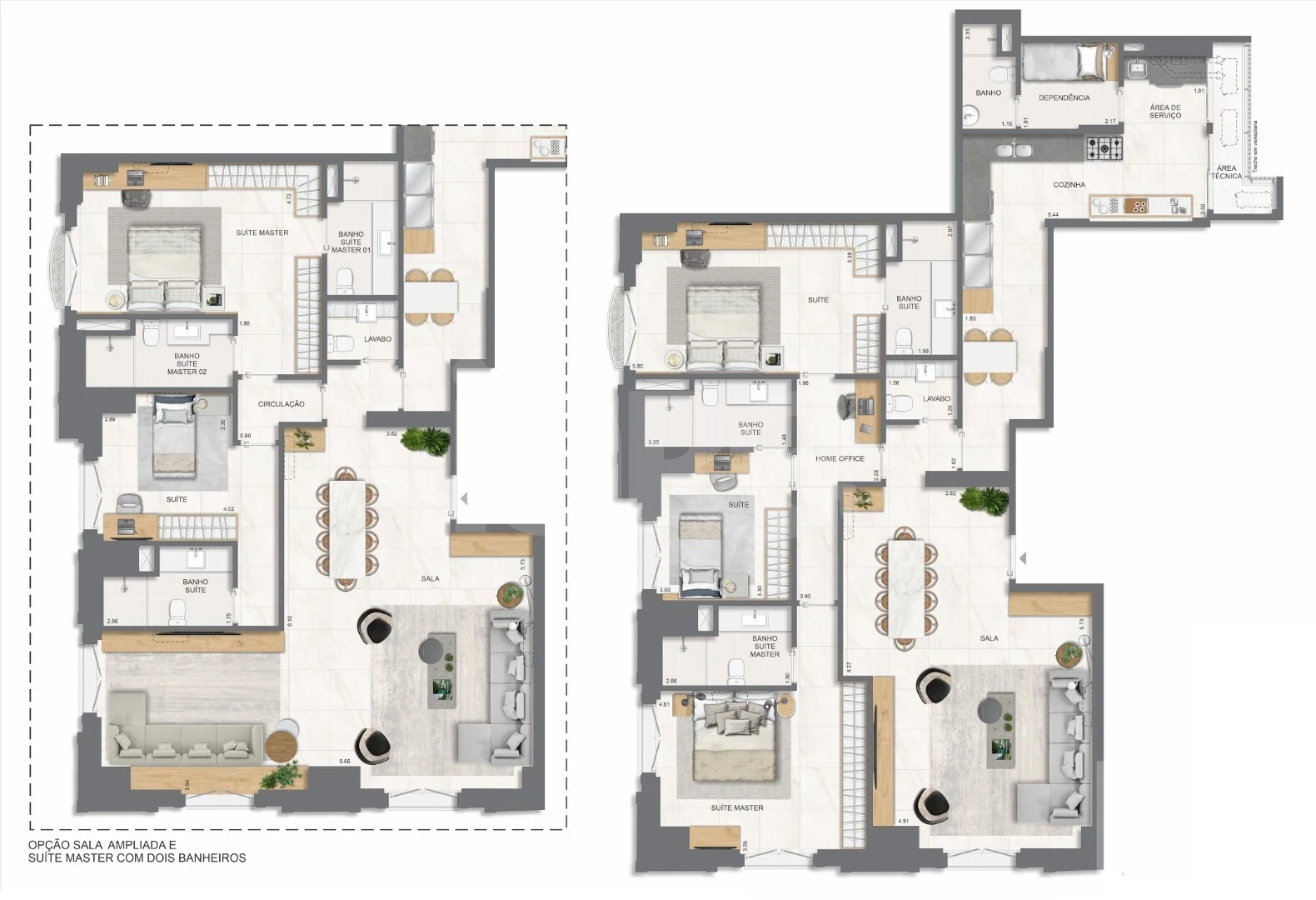 Planta — Apartamento 171,12 m²