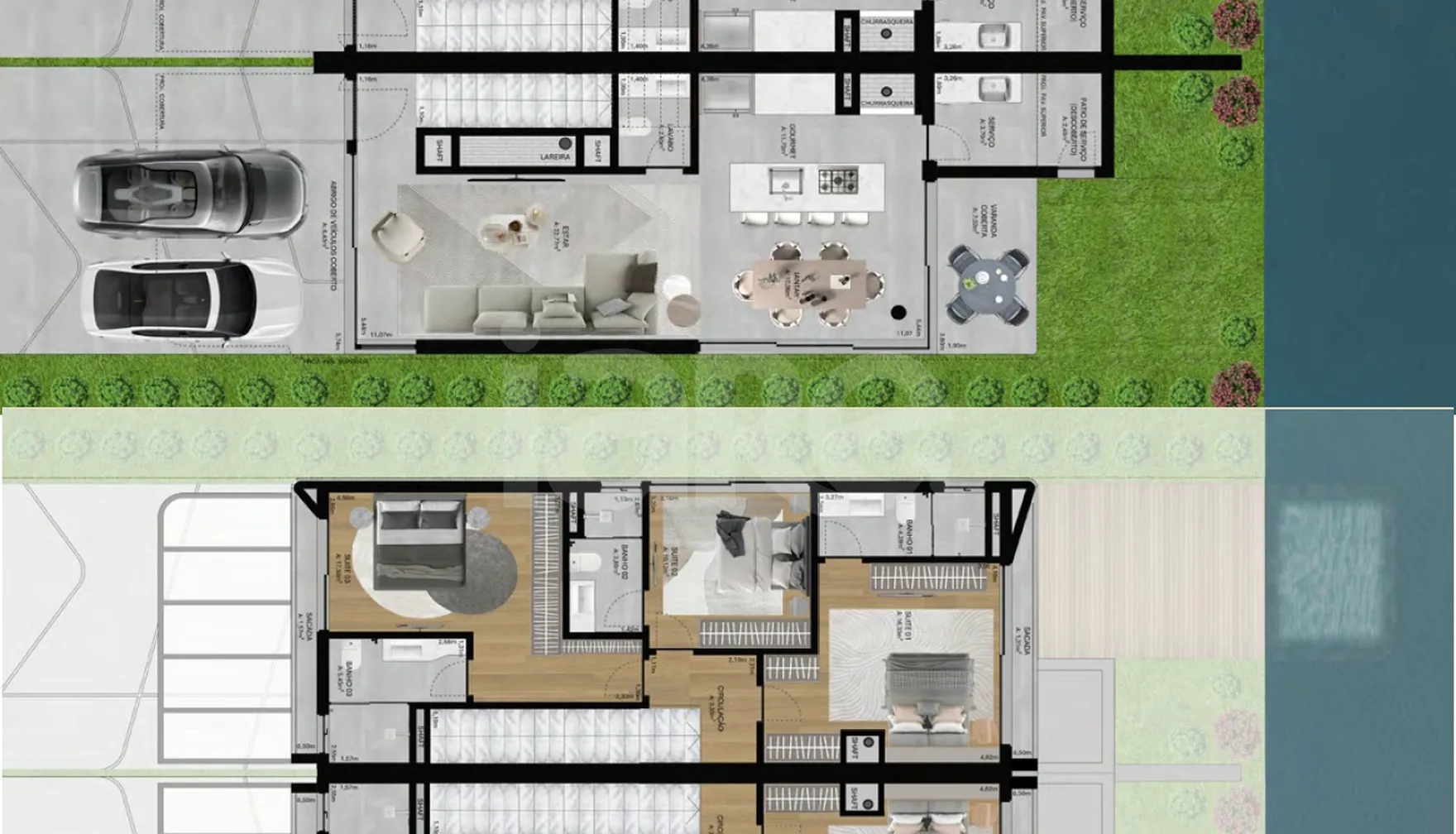 Planta — Casa em Condomínio 186,17 m²