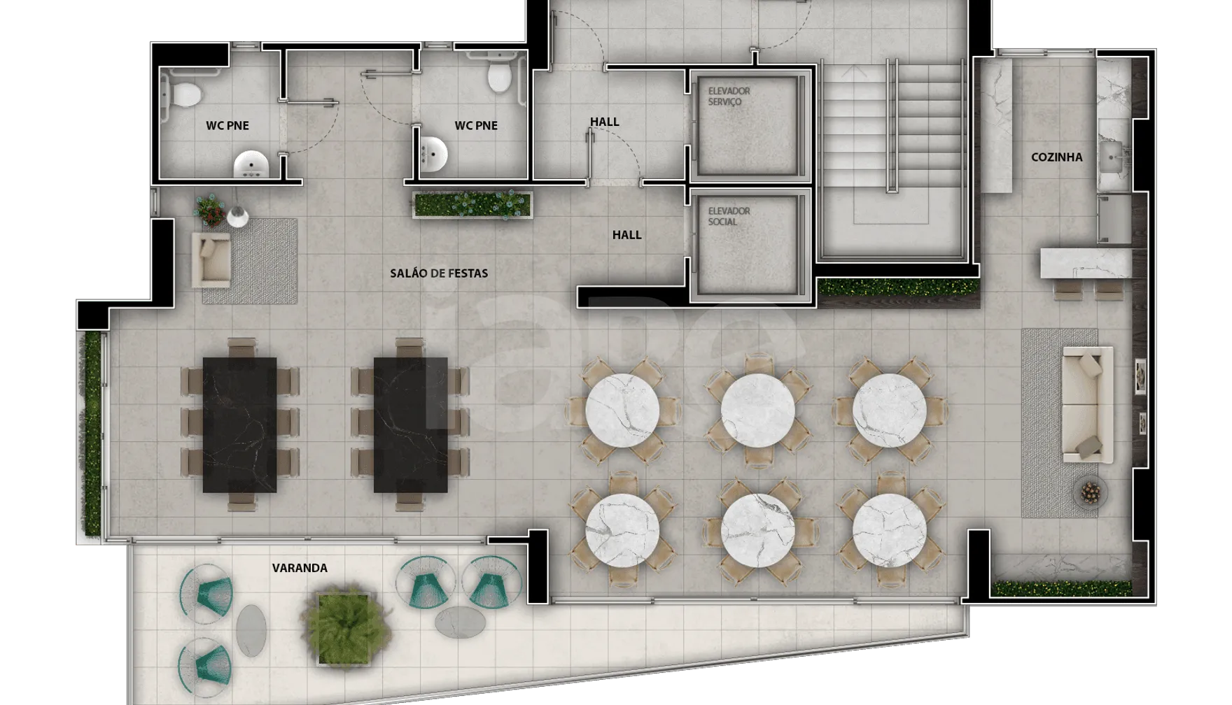Planta — Pavimento lazer