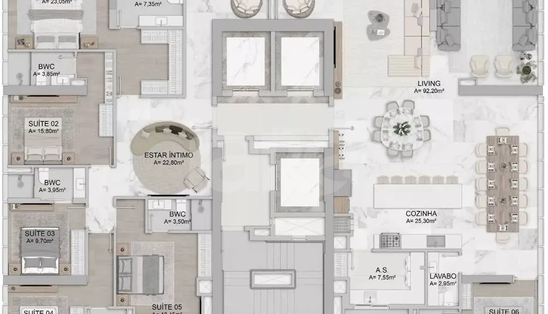 Planta — Apartamento 310,67 m²
