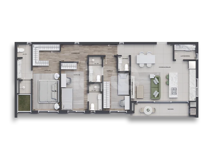 Planta — Apartamento 112,53 m²