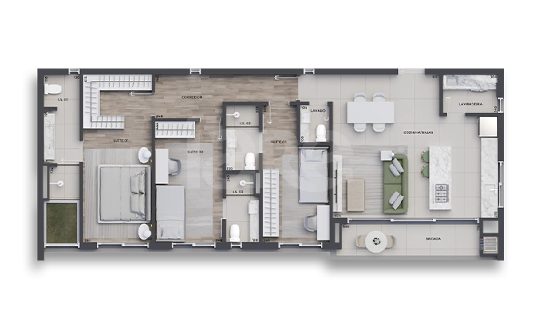 Planta — Apartamento 112,53 m²