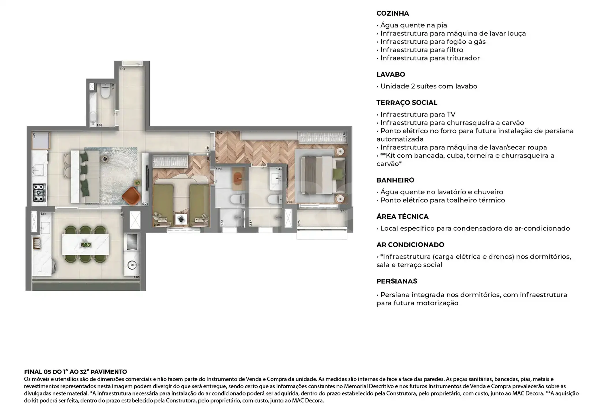 Planta — Apartamento 80,07 m²