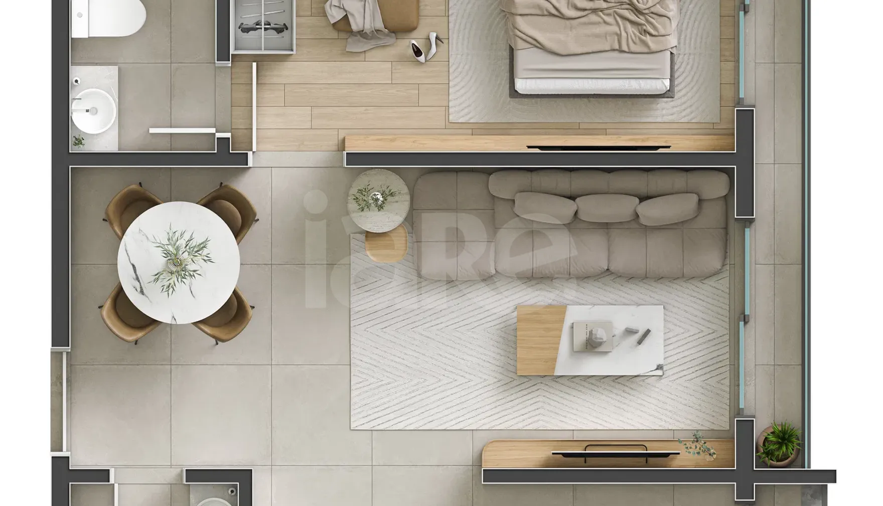 Planta — Apartamento 50,45 m²