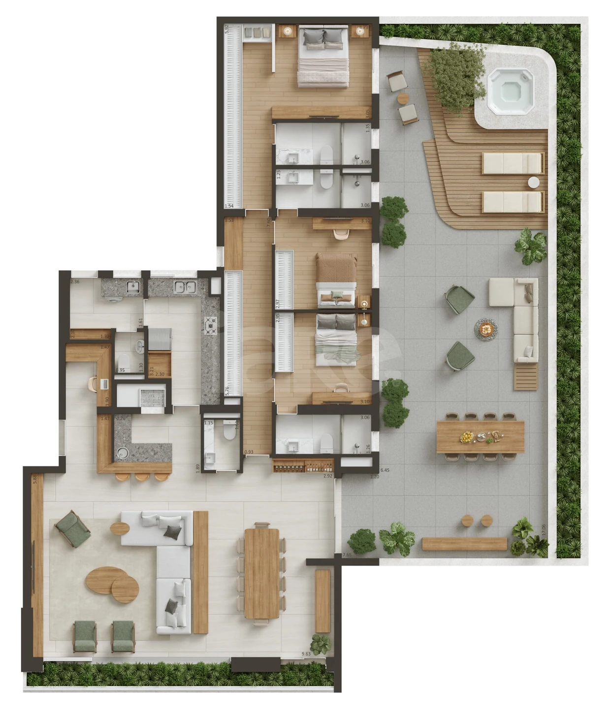 Planta — Garden 300,47 m²