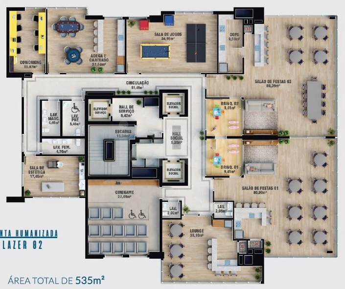 Planta — Pavimento lazer 02