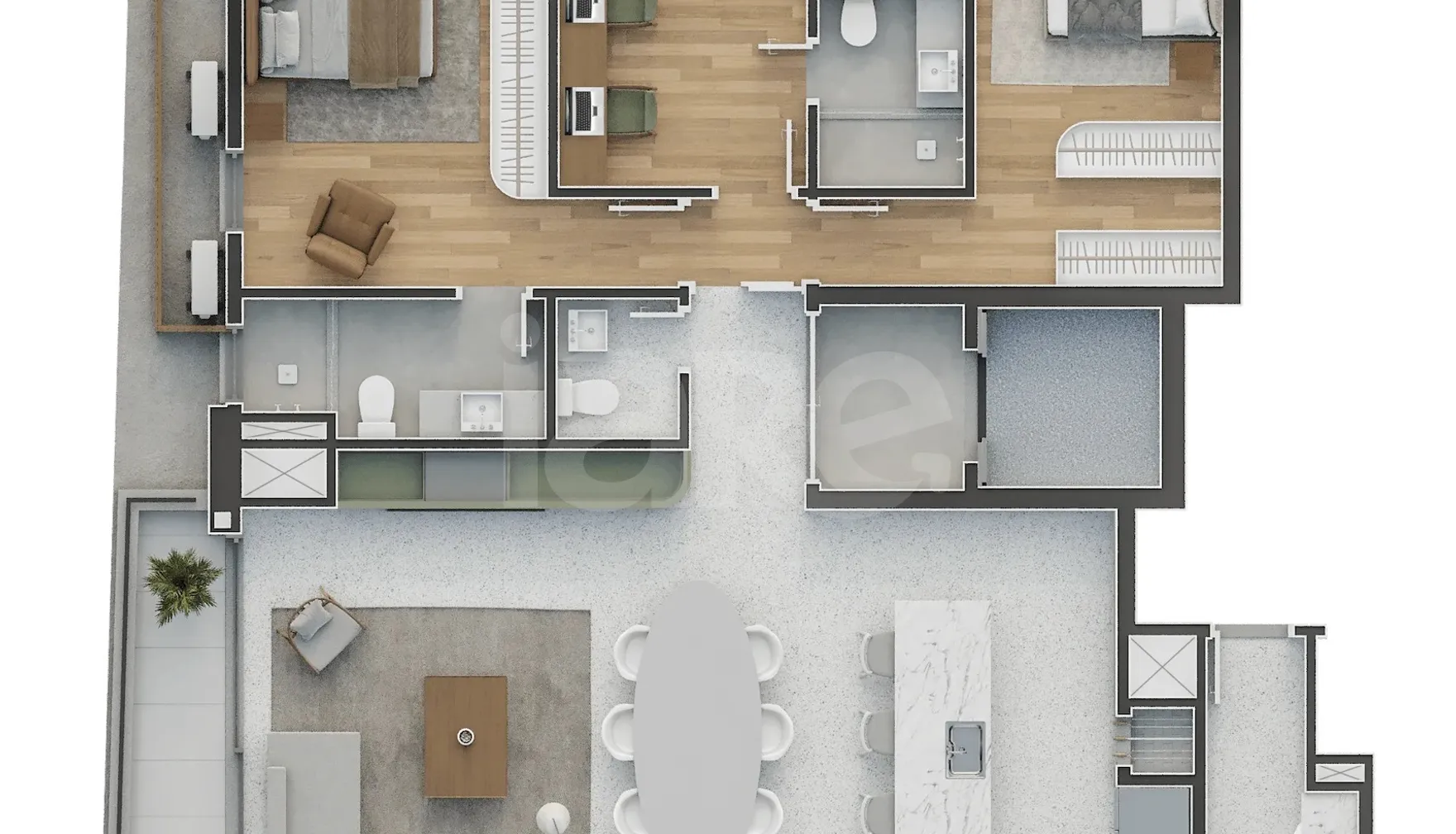 Planta — Apartamento 157,62 m²