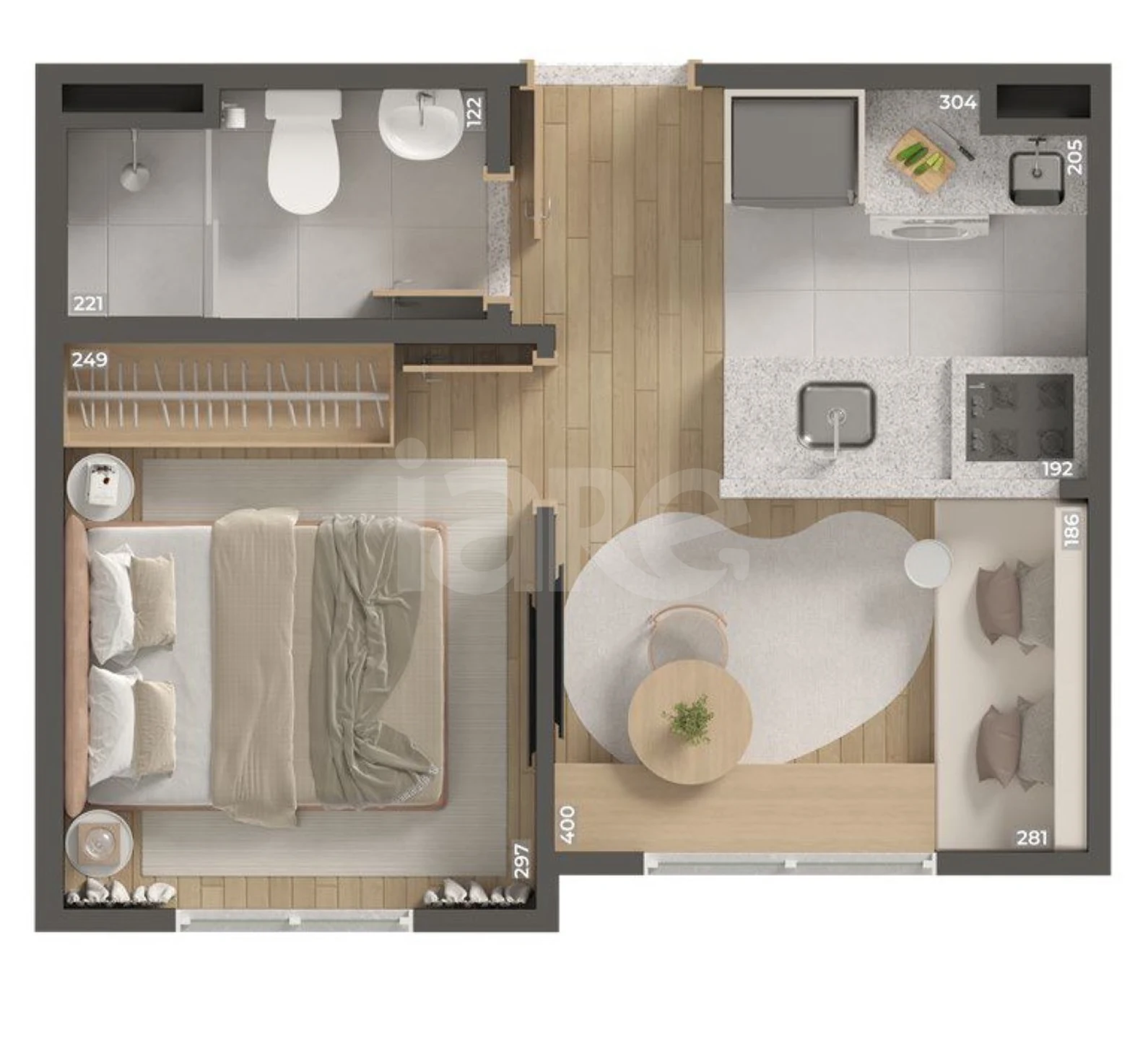 Planta — Garden 24,32 m²