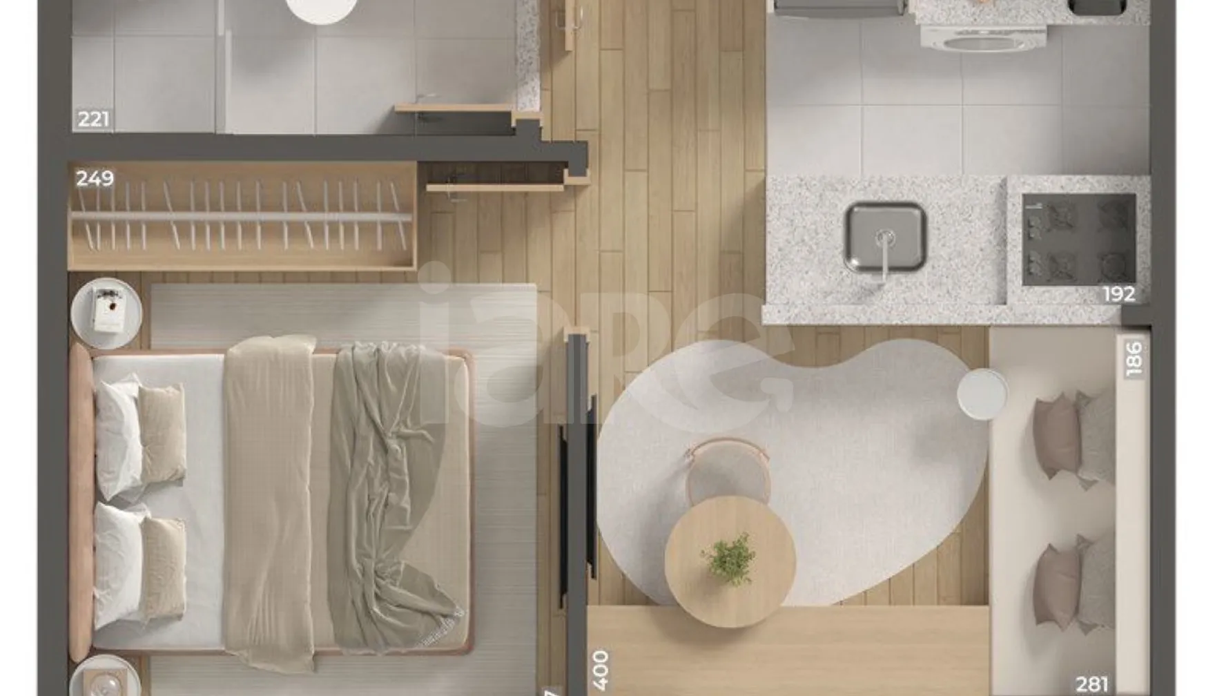 Planta — Garden 24,32 m²