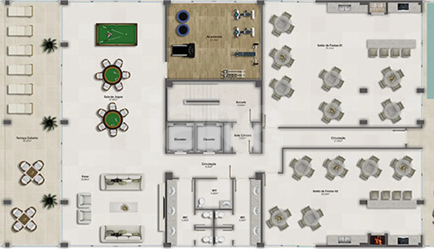 Planta — Pavimento lazer